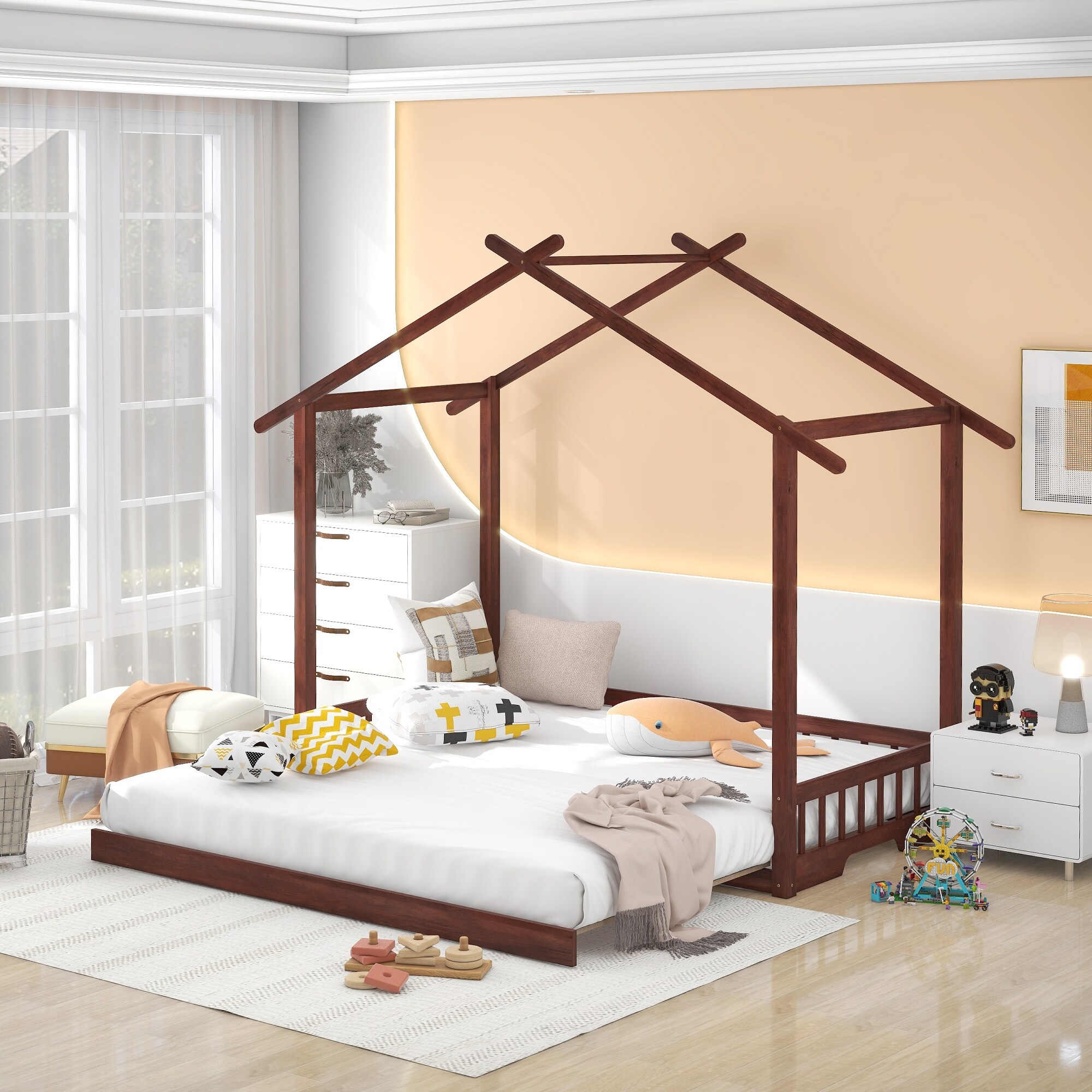 Extra long outlet daybed with trundle